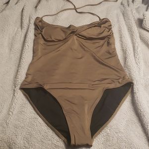 Old Navy XL Brown Halter Bathing Suit (NWT)